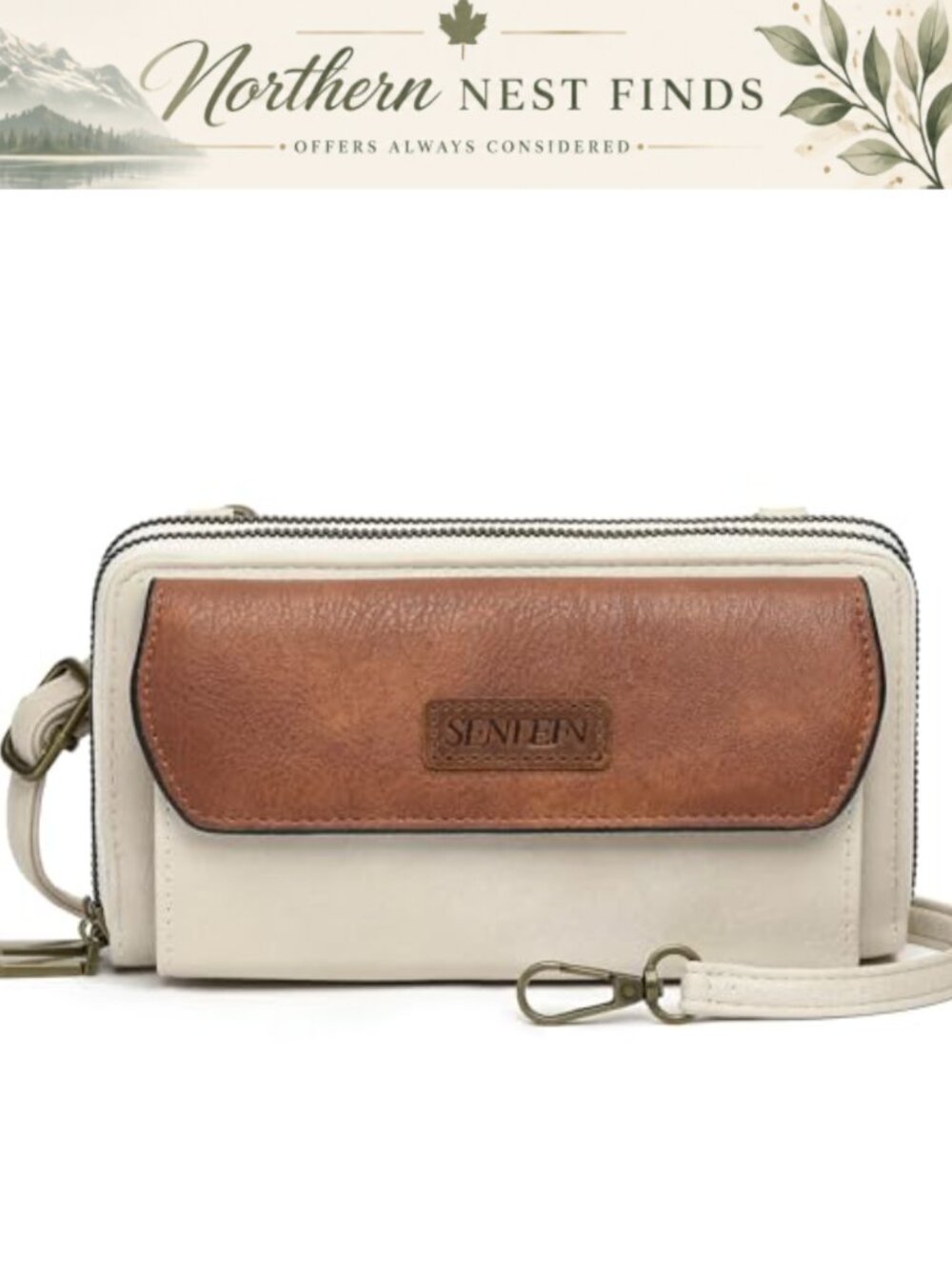 Vegan Leather Small Crossbody Phone Purse with Card Slots